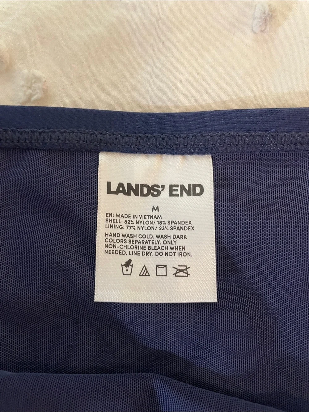 Lands' End High-Waist Bikini Bottoms - Navy Blue